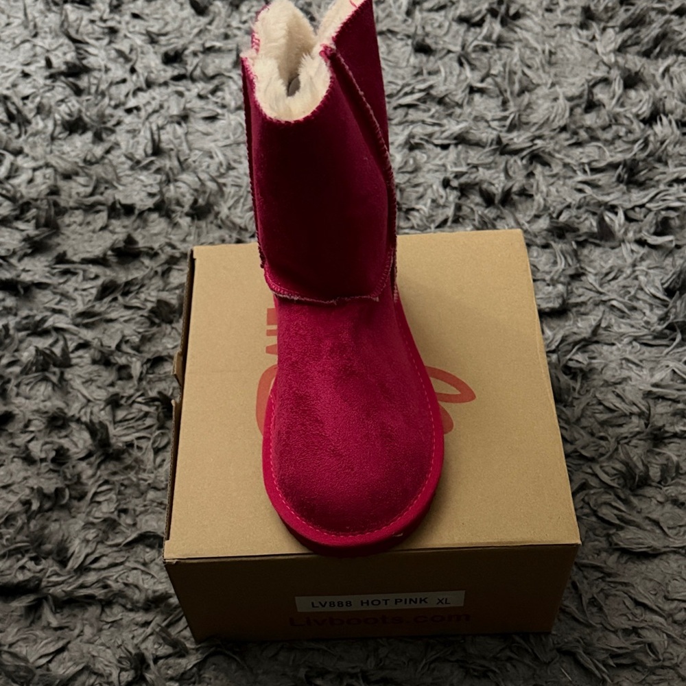 Hot Pink Kids Boots